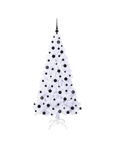 Albero di Natale artificiale Bianco 180 cm PVC e Acciaio