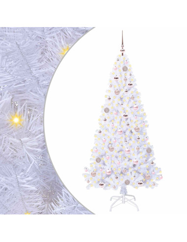 Albero di Natale artificiale Bianco 180 cm PVC e Acciaio