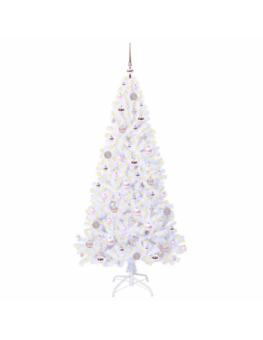 Albero di Natale artificiale Bianco 180 cm PVC e Acciaio