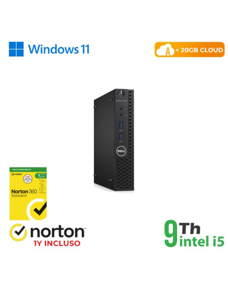 RINOVO Mini PC DELL Optiplex 3070-5070M i5-9X00 SODDR4 8GB SSD 256GB W11P CLOUD20GB Grade A 1Y Warra