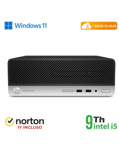 RINOVO PC HP 400-600 G5 SFF i5-9X00 DDR4 8GB SSD 256GB W11 CLOUD 20GB Grade A 1Y Warranty + NORTON