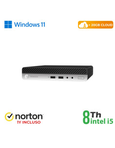 RINOVO Ultra Mini PC DM HP 400 G4 i5-8X00T SODDR4 8GB SSD 256GB W11P CLOUD20GB Grade A 1Y Warranty +