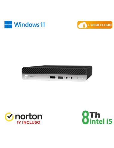 RINOVO Ultra Mini PC DM HP 400 G4 i5-8X00T SODDR4 8GB SSD 256GB W11P CLOUD20GB Grade A 1Y Warranty +