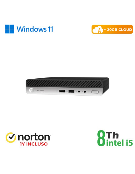 RINOVO Ultra Mini PC DM HP 400 G4 i5-8X00T SODDR4 8GB SSD 256GB W11P CLOUD20GB Grade A 1Y Warranty +