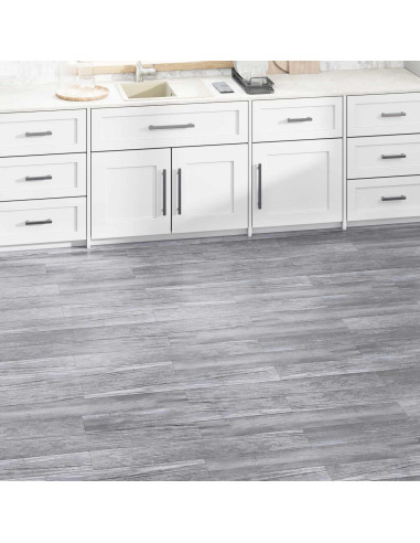 Tavole per Pavimenti 18 pcs Grigio 2,51 m² PVC
