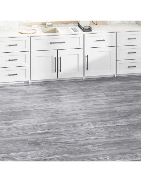 Tavole per Pavimenti 18 pcs Grigio 2,51 m² PVC