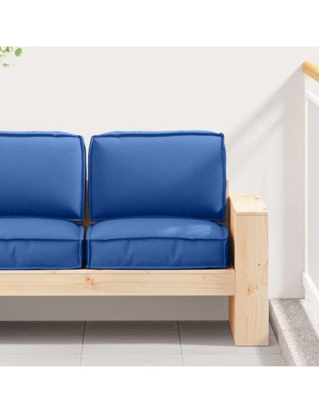 Set di Cuscini per Pallet 2 pcs Blu Reale Tessuto Oxford