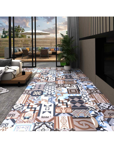 Tavole per Pavimenti 55 pcs Multicolore 5,11 m² PVC