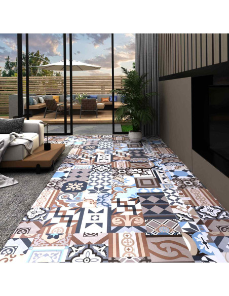 Tavole per Pavimenti 55 pcs Multicolore 5,11 m² PVC