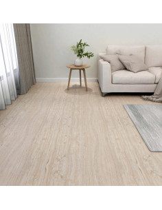 Tavole di Pavimento 55 pcs Marrone Chiaro 5,11 m² PVC