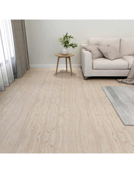 Tavole di Pavimento 55 pcs Marrone Chiaro 5,11 m² PVC