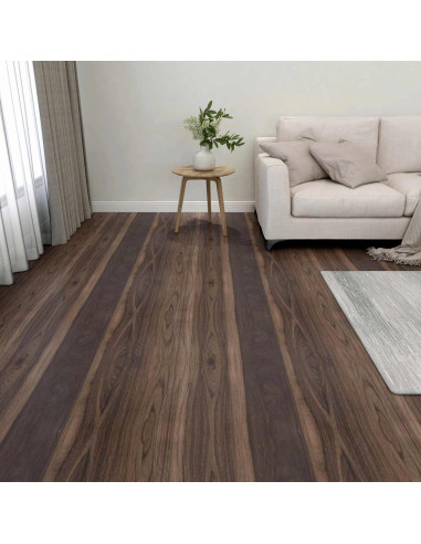 Tavole di Pavimento 55 pcs Marrone Scuro 5,11 m² PVC