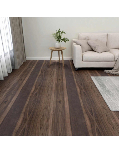 Tavole di Pavimento 55 pcs Marrone Scuro 5,11 m² PVC