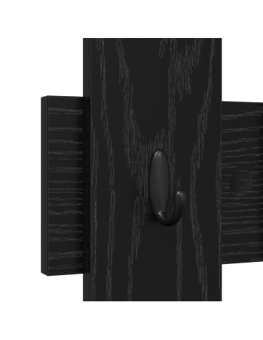 Appendiabiti a muro Rovere Nero 60 x 3 x 82 cm