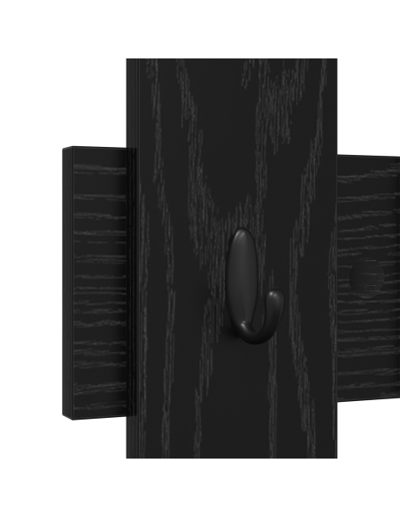 Appendiabiti a muro Rovere Nero 60 x 3 x 82 cm