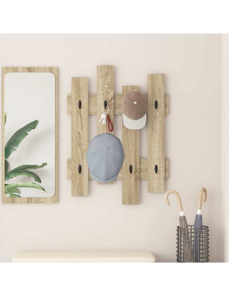 Appendiabiti a muro Rovere Sonoma 60 x 3 x 82 cm