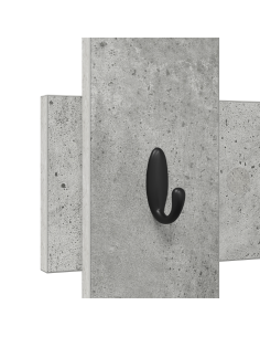 Appendiabiti a muro Grigio cemento 60 x 3 x 82 cm