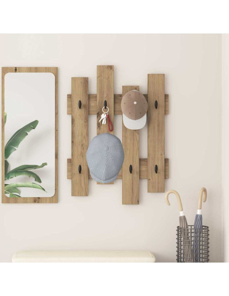 Appendiabiti a muro Rovere artigianale 60 x 3 x 82 cm