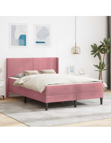 Struttura del letto Rosa 160 x 200 cm Velluto