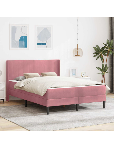 Struttura del letto Rosa 160 x 200 cm Velluto