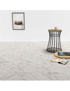 Tavole per Pavimenti 55 pcs Bianco 5,11 m² PVC