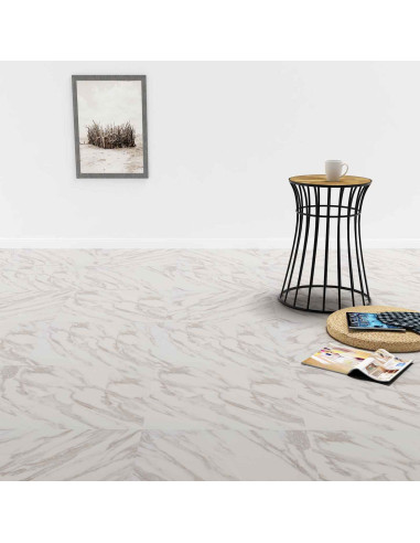 Tavole per Pavimenti 55 pcs Bianco 5,11 m² PVC