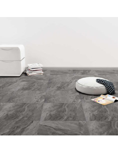 Tavole per Pavimenti 55 pcs Nero 5,11 m² PVC