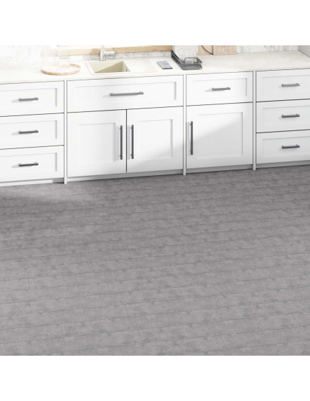 Tavole per Pavimenti 36 pcs Marrone Cemento 5,02 m² PVC