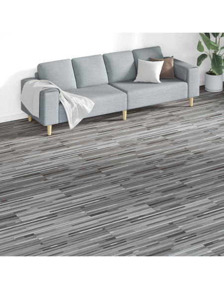 Tavole per Pavimenti 18 pcs Grigio 5,26 m² PVC