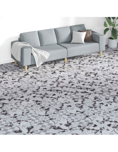 Tavole per Pavimenti 18 pcs Grigio 5,26 m² PVC