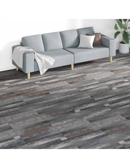 Tavole per Pavimenti 18 pcs Grigio 5,26 m² PVC