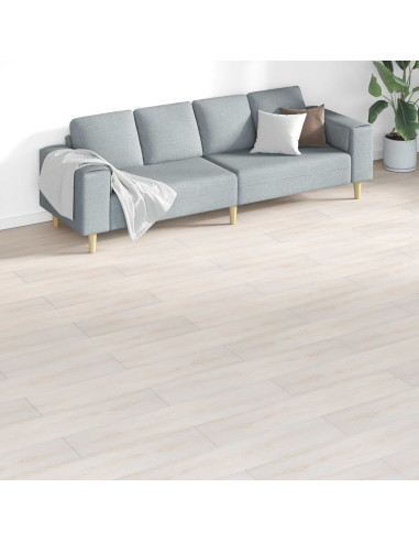 Tavole per Pavimenti 18 pcs Bianco 5,26 m² PVC