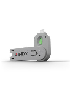 Lindy 40621 clip sicura Chiave bloccaporta USB tipo A Verde Acrilonitrile butadiene stirene (ABS) 1 pz