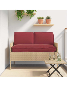 Set di Cuscini 3 pcs Rosso Vino Tessuto Oxford