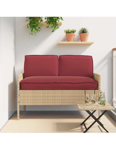 Set di Cuscini 3 pcs Rosso Vino Tessuto Oxford