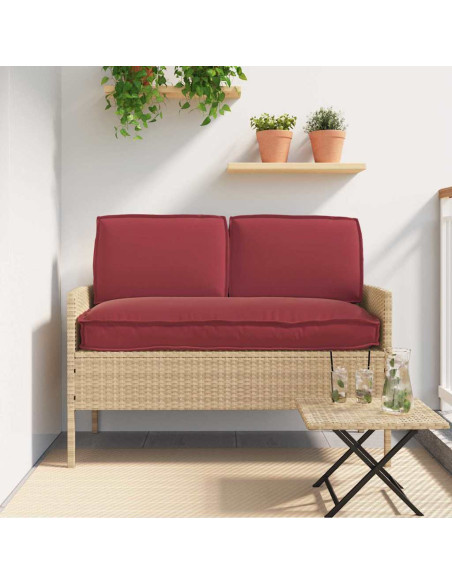 Set di Cuscini 3 pcs Rosso Vino Tessuto Oxford