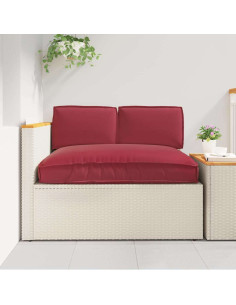 Set di Cuscini 3 pcs Rosso Vino Tessuto Oxford