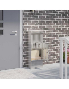 Cassetta per pacchi con porta Argento 44,5 x 29 x 110,5 cm