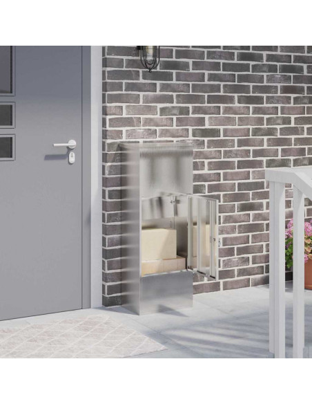 Cassetta per pacchi con porta Argento 44,5 x 29 x 110,5 cm