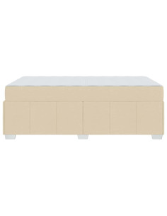 Struttura del letto con materasso Crema 120 x 200 cm Tessuto