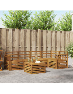 Set divani Naturale Legno di Acacia Massello