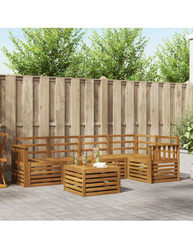 Set divani Naturale Legno di Acacia Massello