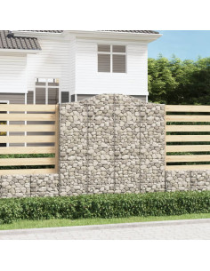 Cesto Gabbione ad Arco 200x30x200/220 cm Ferro Zincato