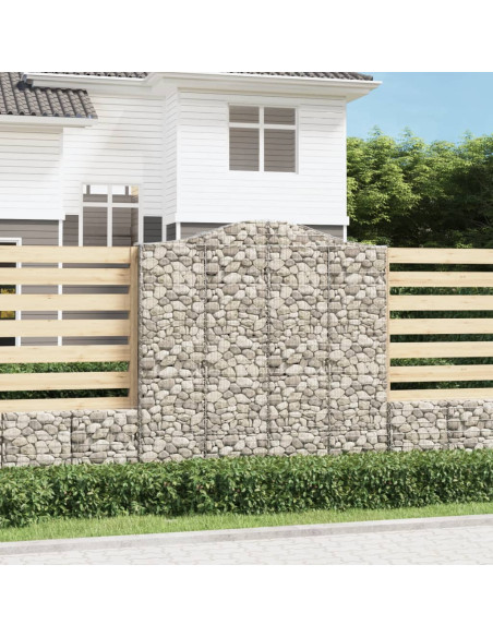 Cesto Gabbione ad Arco 200x30x200/220 cm Ferro Zincato