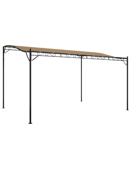 Tettoia Tortora 4x3 m 180 g/m² Tessuto e Acciaio