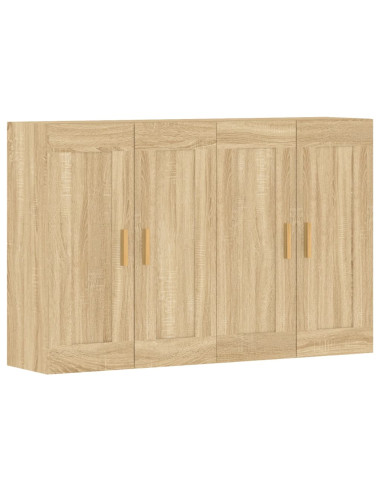 Armadietti a Parete 2 pz Rovere Sonoma in Legno Multistrato