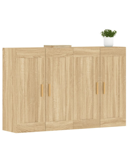 Armadietti a Parete 2 pz Rovere Sonoma in Legno Multistrato