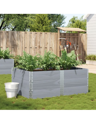 Fioriera da Giardino Grigia 150x100 cm Legno Massello di Pino
