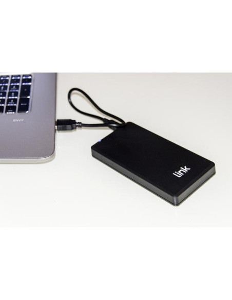 BOX ESTERNO LINK USB 2.0 PER HDD SATA 2,5" FINO A 9,5 MM DI SPESSORE Alloggiamento in plastica LKLOD252