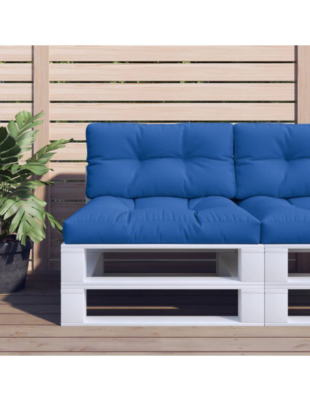 Cuscino per Pallet Blu Reale 70x40x12 cm in Tessuto